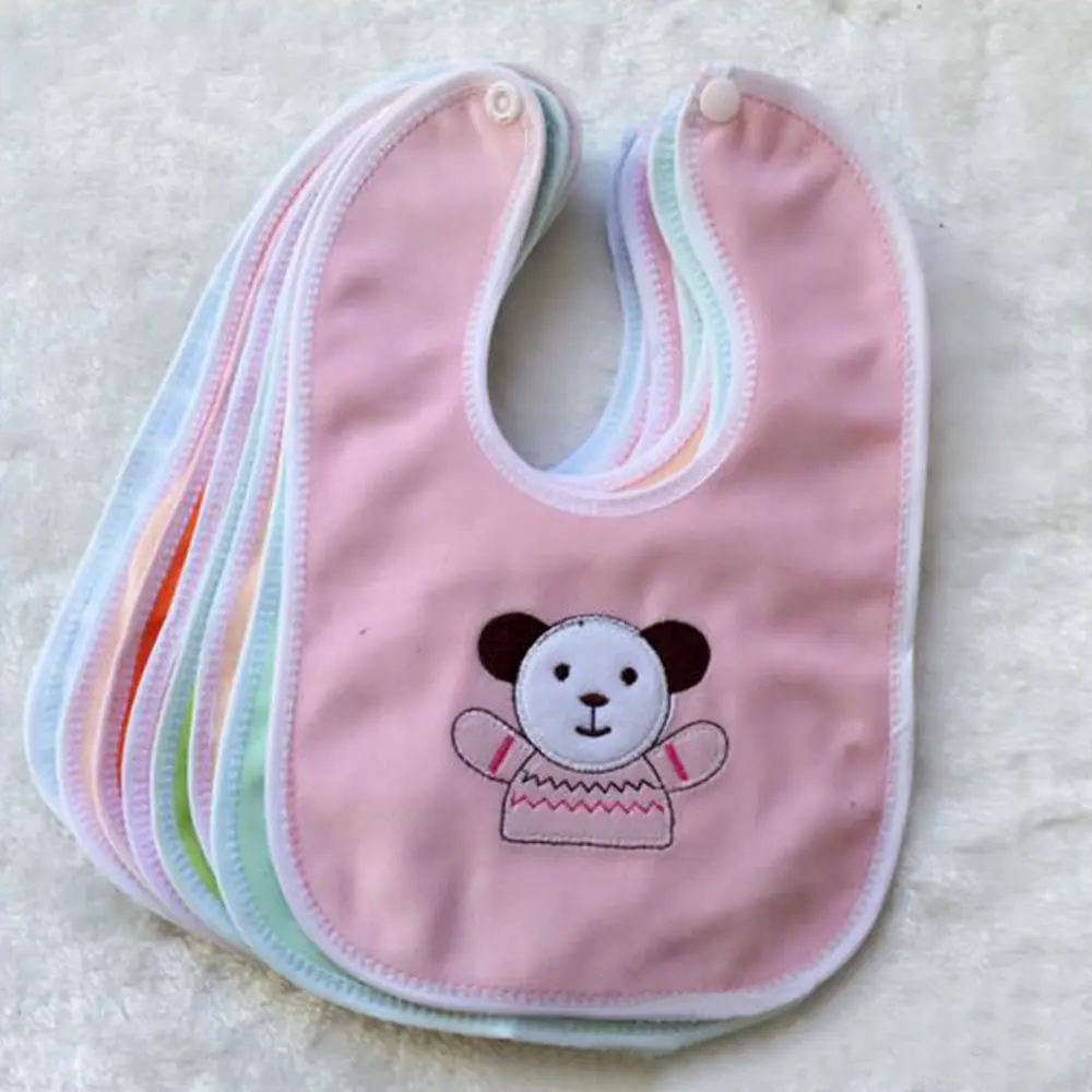 Водонепроницаемый нагрудник для кормления детей с изображением животных, карманное полотенце для детей - Цвет: bear