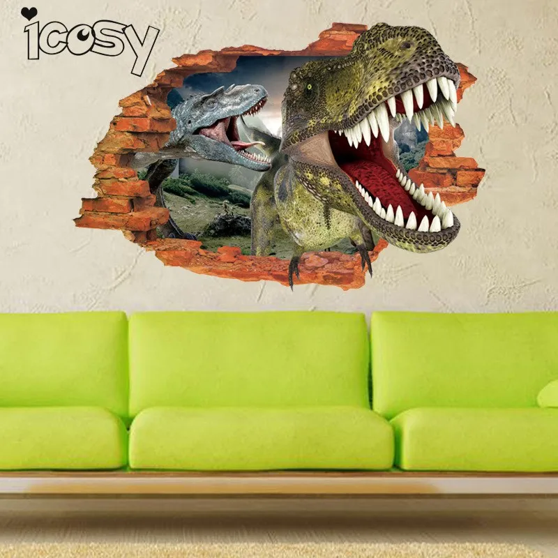 Icosy 3D веселые магниты на холодильник для детской комнаты динозавров Форма Home Decor Wall Стикеры номер магниты на холодильник Детские подарки