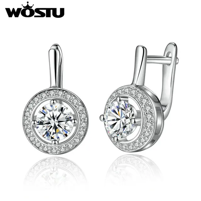 Cheap WOSTU New Collection Full Of Love with Round Shape Earrings for Women Jewelry Accessories ZBFE106 Cheap WOSTU New Collection Full Of Love with Round Shape Earrings for Women Jewelry Accessories ZBFE106