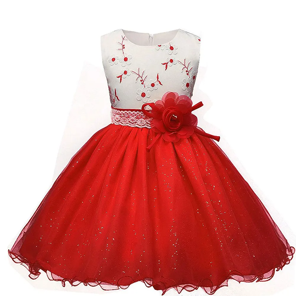 Flowers Tutu Dress For Girl Wedding Brand Baby Kids Prom Gown Princess Party Dress Kids Clothes