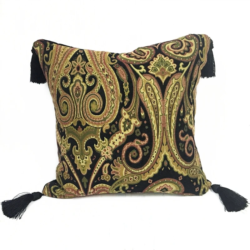 Buy Free Shipping Vintage Black Paisley Chenille