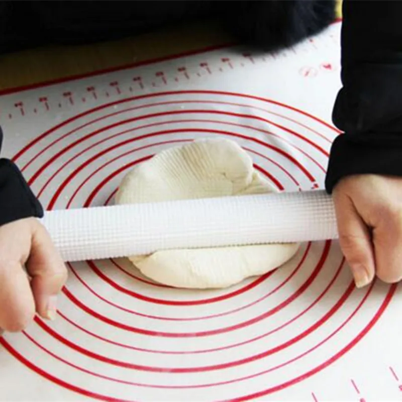 60x40 см складной высокотемпературный Стекловолоконный силиконовый коврик для выпечки теста для раскатки резки помадки торт тесто мука коврик со шкалой
