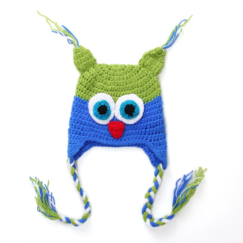 Adorable bebé tejido a Mano Mitón en azul tamaño recién nacido 6