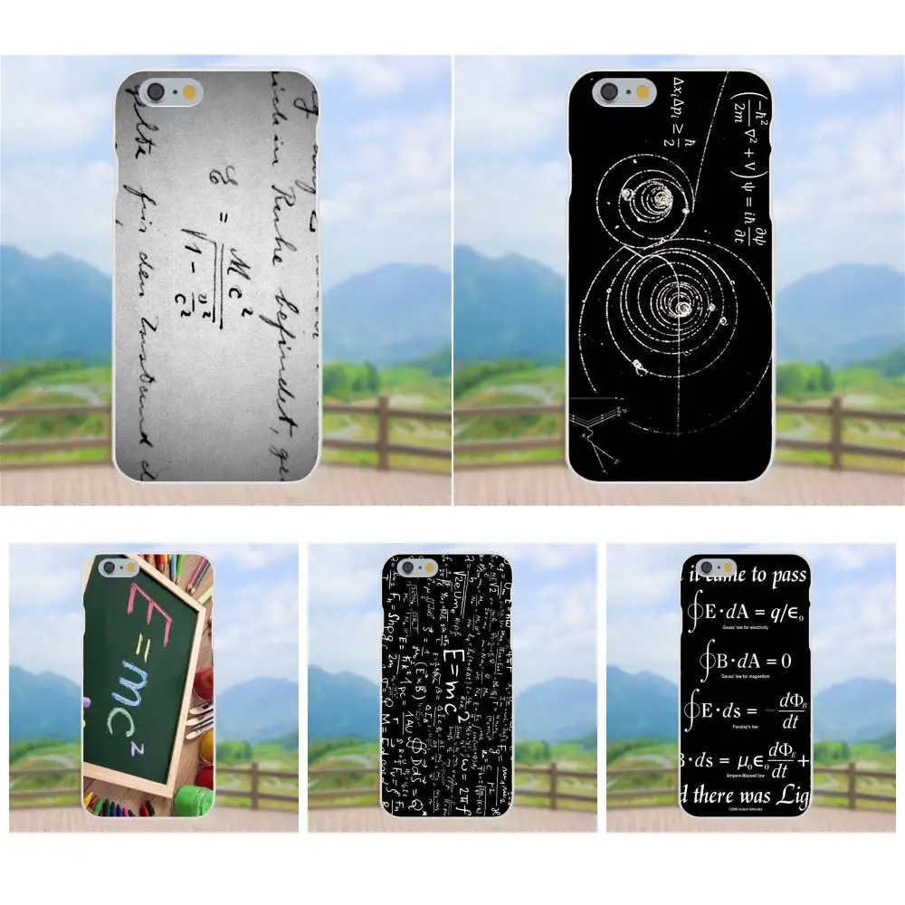

For Apple iPhone 4 4S 5 5C 5S SE 6 6S 7 8 Plus X XS Max XR Personalized Mobile Phone Shell TPU Physic Equations E=mc2