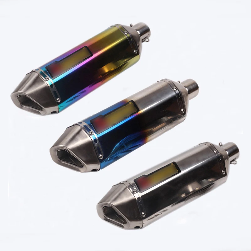 

General Motorcycle Large Hexagonal Stainless Steel Modified Pedal Sports Car Large Displacement Exhaust Pipe for Scarlet Kawasak