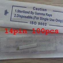 14 pin 100 шт перманентные иглы для швейной машины Горячая татуировка машина бровь карандаш лезвие
