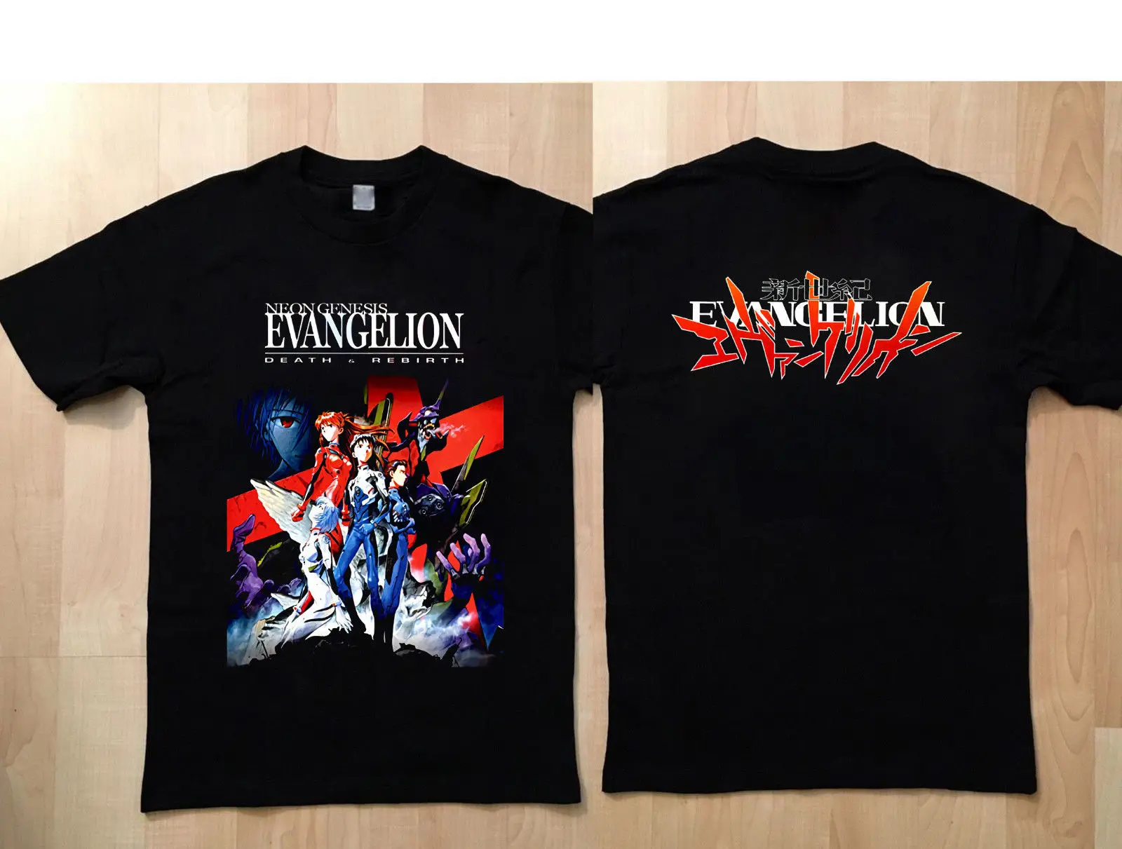 

Vintage Neon Genesis Evangelion Death Rebirth 1997 Shirt Animationanime REPRINT T Shirt Discount 100 % Cotton T-Shirt For Men'S