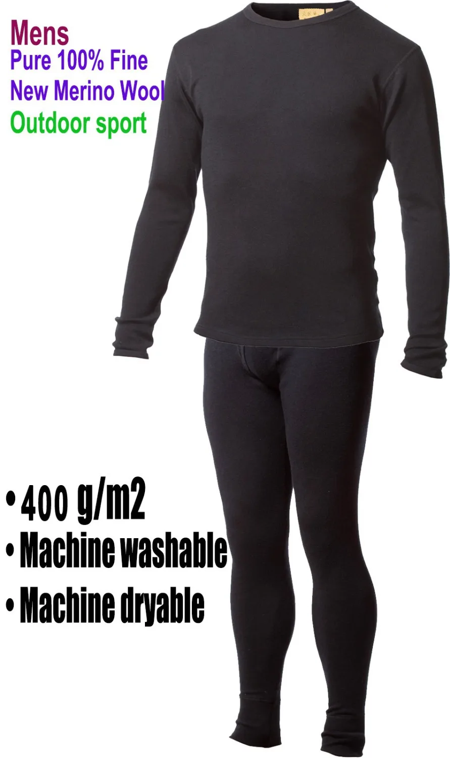 Buy Mens Pure 100 Fine Merino Wool Winter Long