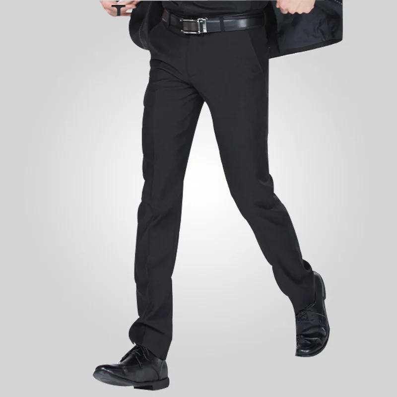 Autumn Winter Twill Cotton Flat Office Work Wear Gentleman Men Suit