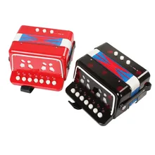 Mini jouet accordéon 7 touches + 3 boutons clavier Instrument de musique pour enfants enfants cadeau