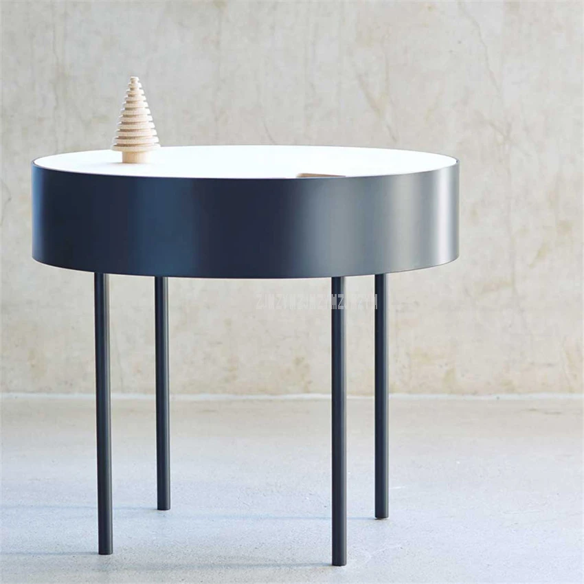 European Style Modern Round Tea Coffee Table Simplicity Creative Living Room Bedroom Corner Small Round Sofa Side Table 50cm