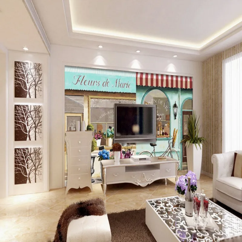 Us 12 89 Custom 3d Wallpaper Paris Coffee Shop Street View Wallpaper Bedroom Mall Cafe Living Room Restaurant Custom Mural In Wallpapers From Home
