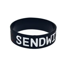 OneBandaHouse 1 дюймовый широкий силиконовый Браслет Дешевый пользовательский браслет