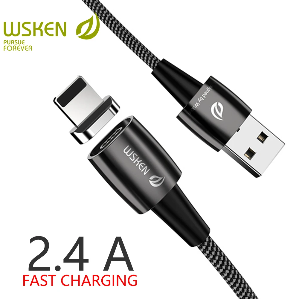 Магнитный кабель WSKEN X1 Pro для iPhone зарядный 2 4 А XS Max X XR 7 8 Plus 6 SE usb кабель|Кабели