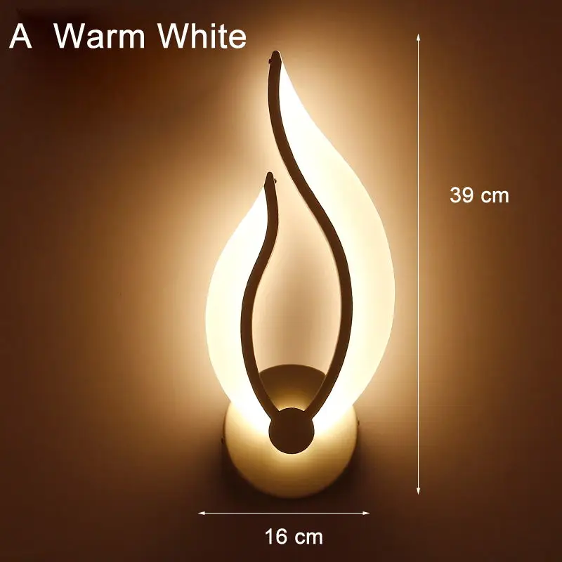 Светодиодный настенный светильник для спальни белого или черного цвета для прикроватной тумбы, светильник для ванной, светильник для кухни, столовой, коридора, бра, светильник ing - Цвет абажура: warm white