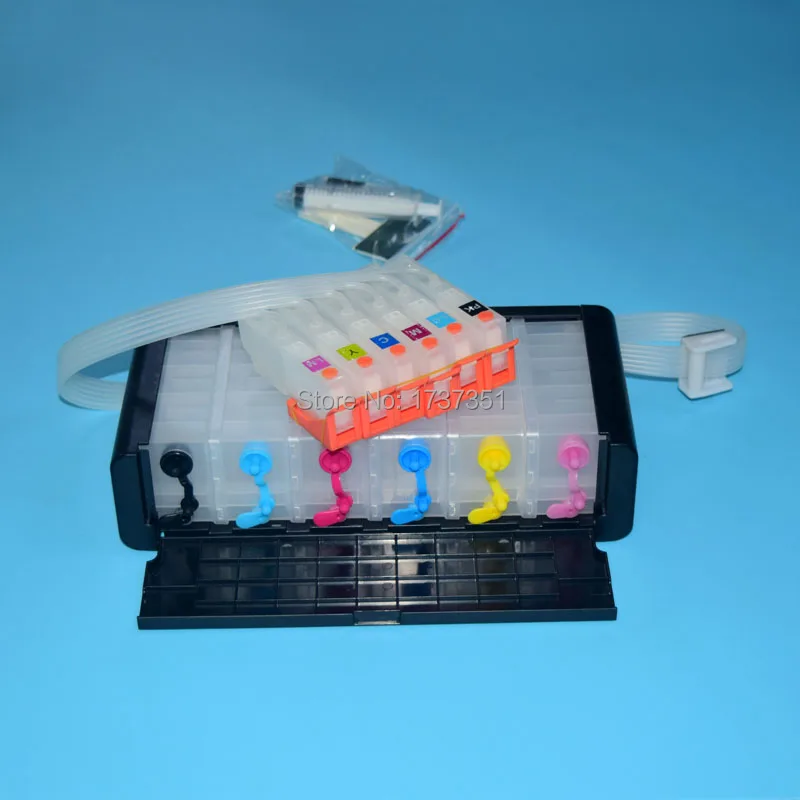 6 Color IC80 Continuous Ink System with Auto Reset Chip for Epson EP-977 EP-907 EP-807 EP-707 EP-777 Printer