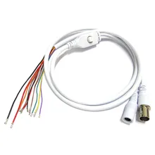 2pcs 80cm BNC Video DC12V Power OSD Control Pigtail Cable Analog CCTV Camera Module Board Menu