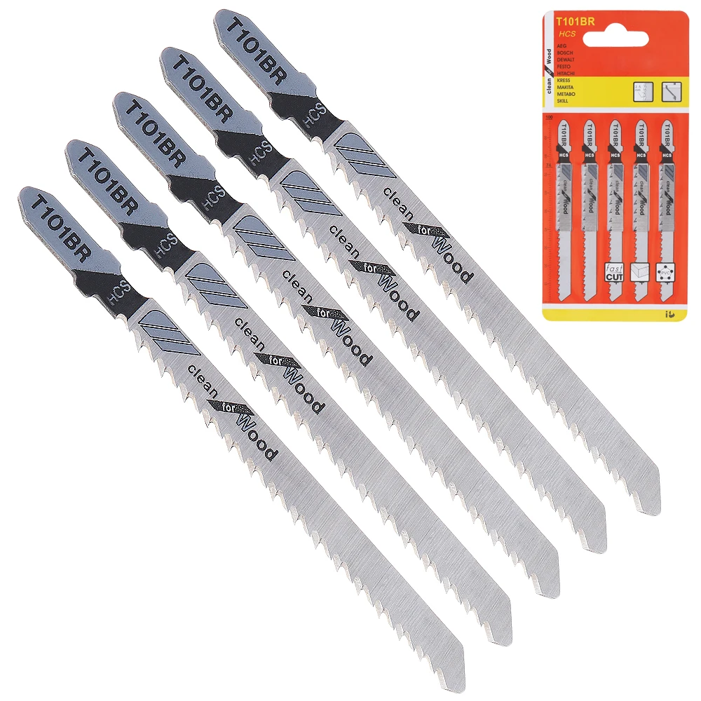 5pcs/set T101BR 100mm High carbon Steel Reciprocating Jig Saw Fast