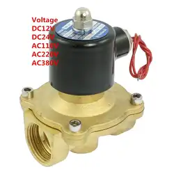 1 ''Вода электромагнитный клапан Air масло латунь клапан NBR 2W250-25 DC12V DC24V AC110V или AC220V