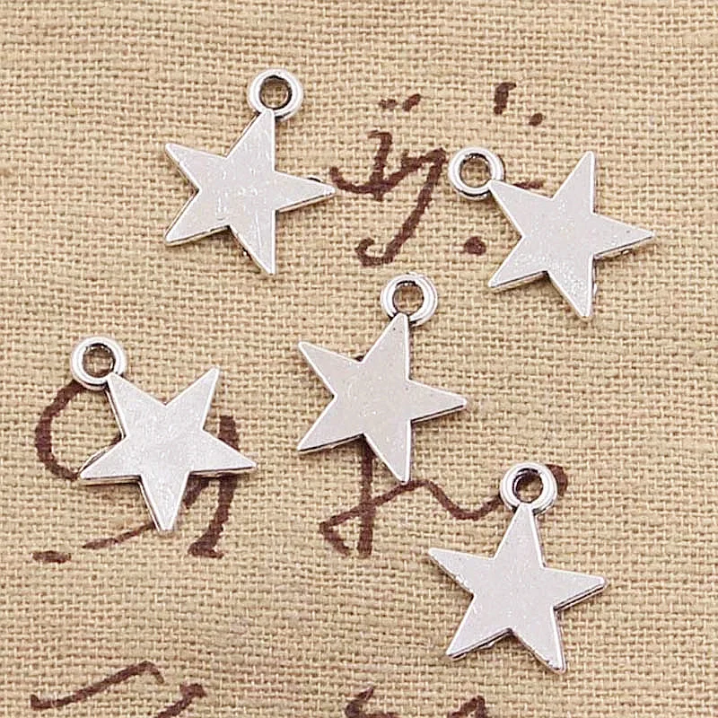 

20pcs Charms star 16x13mm Antique Tibetan Silver Pendant Findings Accessories DIY Vintage Choker Necklace