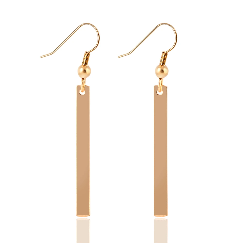 Hot Ing Simple Design Fashion Long Drop Earring Gold Color Hot Ing Simple Design Fashion Long Drop Earring Gold Color Silver Tel Dangle Earrings Jewelry For Women In From