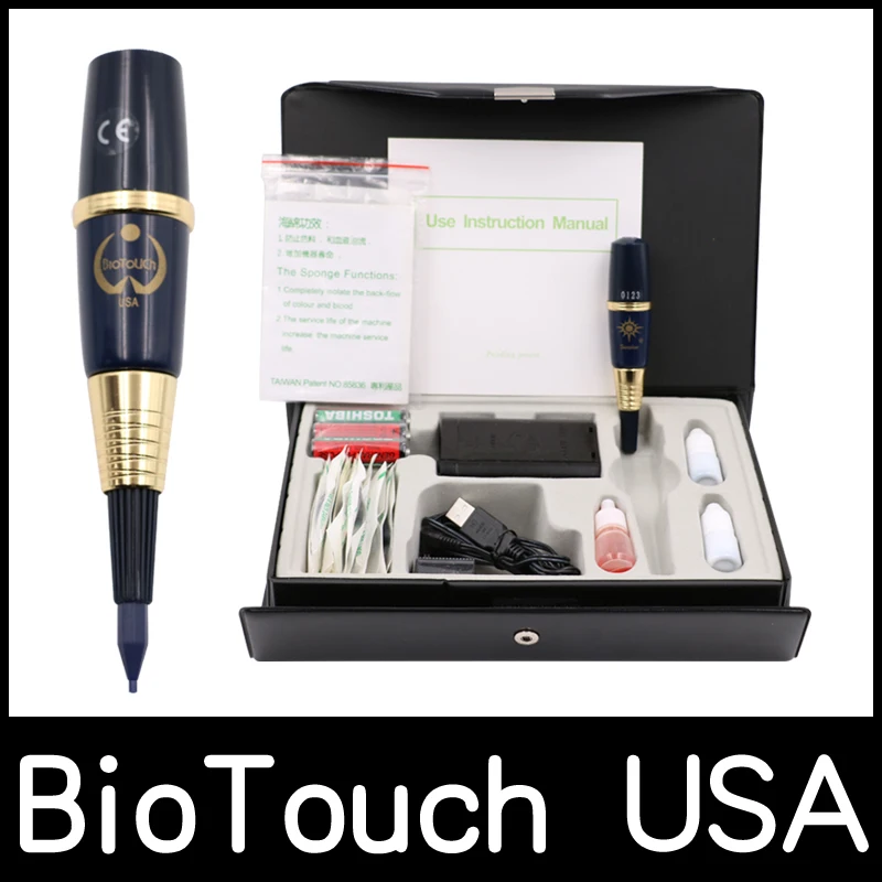 Free Shipping 1 Set USA Biotouch Sunshine Tattoo Machine Kit Permanent 