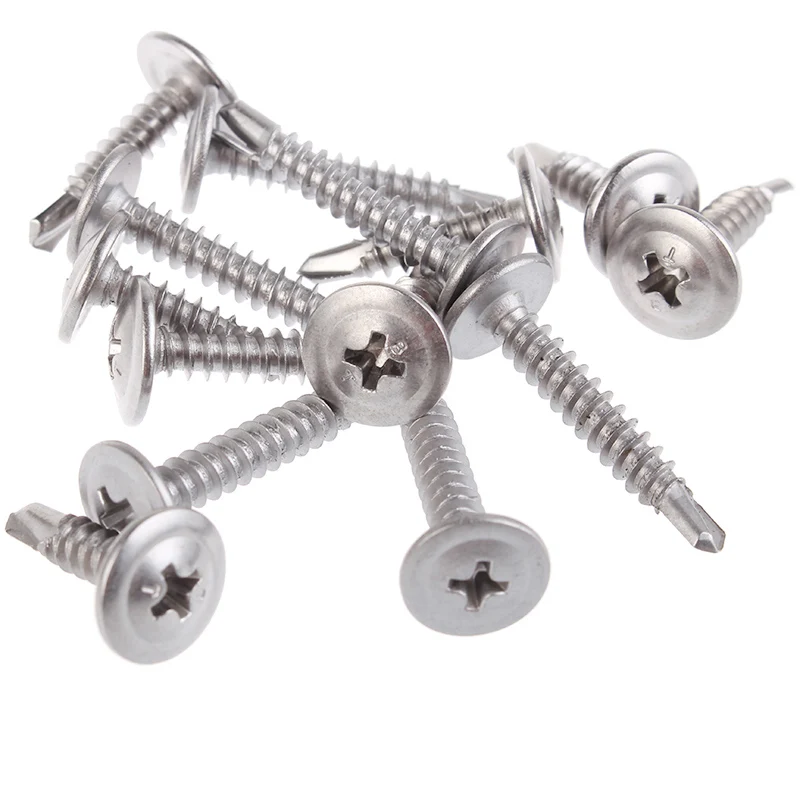 

Phillipps Cross Recessed Truss Head Drilling Bolt Round Head Pad Washer Self Tapping Tail Screws Stainless Steel M4.2 M4.8