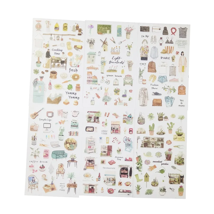 20 Pack/lot Decoration Stickers Kawaii Sticker DIY Letter Print Calendar Paper Sticker Sticky For Scrapbooking Diary Toys