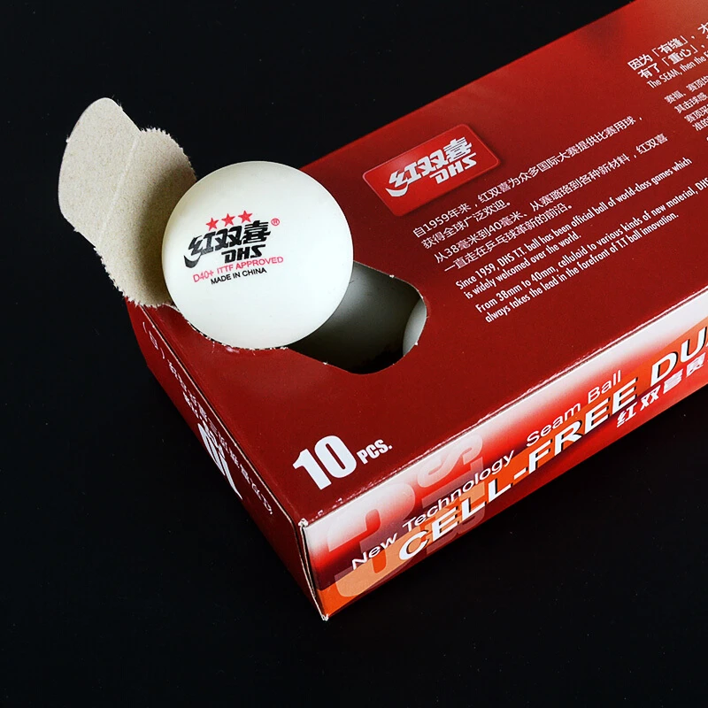 Pаспродажа 100 шарики DHS 3 star D40 + мяч для настольного тенниса Оригинал 3 звезды Прошитые новый материал АБС пластик шарики для пинг понга поли