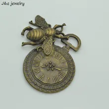 Venta al por mayor, 3 uds., colgante de metal antiguo de bronce con diseño de abeja para reloj, pulsera europea, colgante diy, joyería 3449D