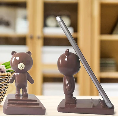 Модный Мини-планшет подставка держатель астронавт милые животные кролик медведь поддержка планшета для ipad Apple мобильный телефон электронная книга все модели - Цвет: Brown bear