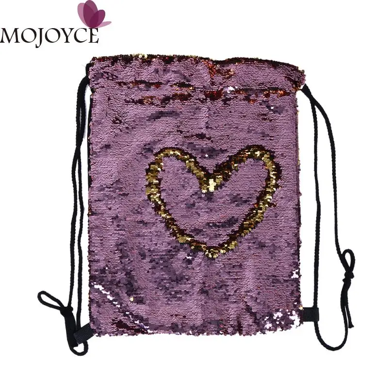 

Women Sequin Backpack Fashion Bling Drawstring Bag Female Small Travel Backpacks For Teenage Girls Backpack Mochila Sac A Dos