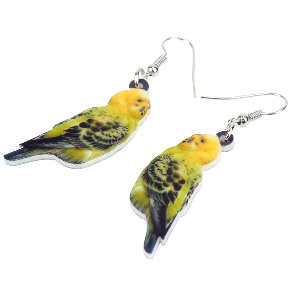Bonsny акриловый Budgerigar попугай большой длинный свисающий капель новинка животные