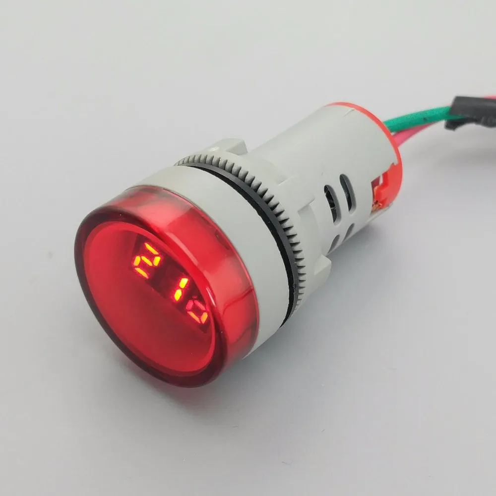 22 мм TOMZN AC 60-500 В светодиодный вольтметр измеритель напряжения индикатор пилотный светильник красный желтый зеленый белый синий