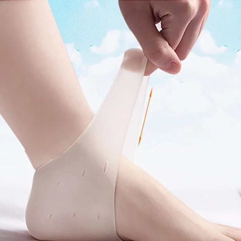 1 Pair Free Shipping Foot Care Tool Silicone Foot Care Moisturising Cracked Heel Protector Breathable Air Holes Silica Gel Socks (9)