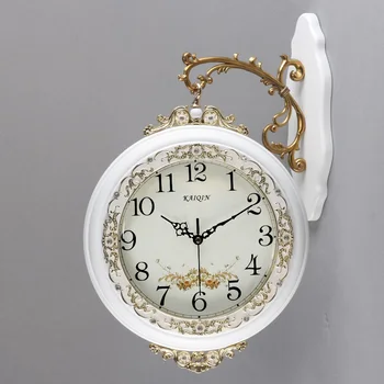

Vintage Watch Double Sided Wall Clock Wooden Wall Clocks Duvar Saati Digital Wanduhr Wandklok Reloj digital pared Relogio Klok