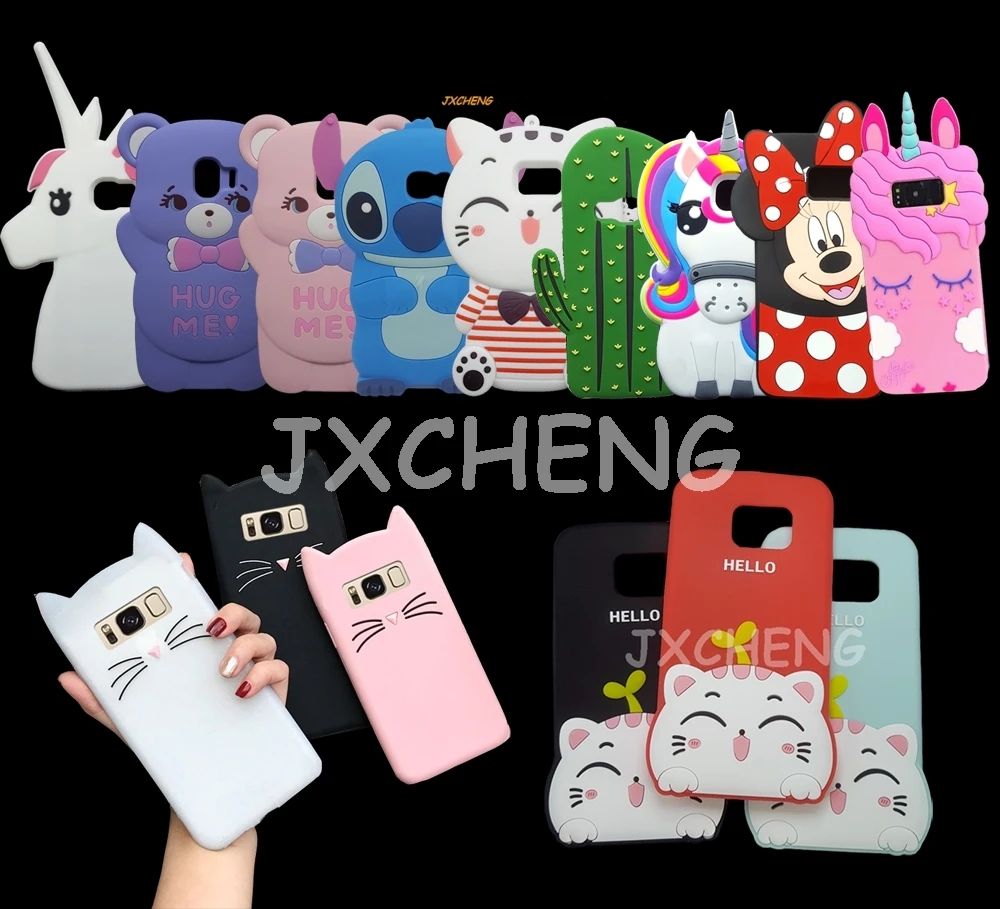 

3D Cartoon Silicone case for Samsung Galaxy J3 J5 J7 2017/Pro/J5 J7 Prime Phone case Cute Minnie Cat Unicorn Rnbber Cover