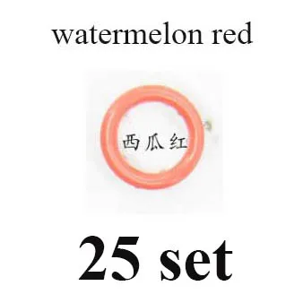 25 наборов высокое качество металл латунь 9,5 мм зубчатая Кнопка Экологичные кнопки для ухода за кожей Поппер пряжки 20 Доступные цвета - Цвет: 25set watermelon red