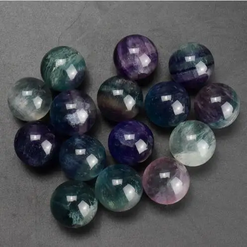 

15PCS Natural beauty color fluorite crystal ball