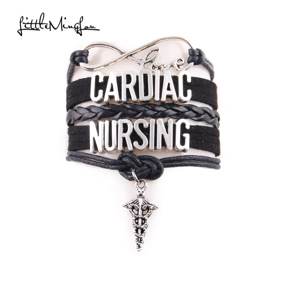 Little Minglou Infinity Love Cardiac Nursing Bracelet Medical Charm