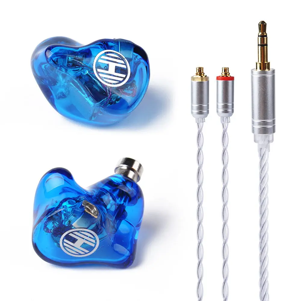 AK Hifihear HD6 6BA на заказ, наушники в ухо, сбалансированная арматура, вокруг уха, наушники, гарнитура, наушник, обновленный кабель - Цвет: Blue with Cable
