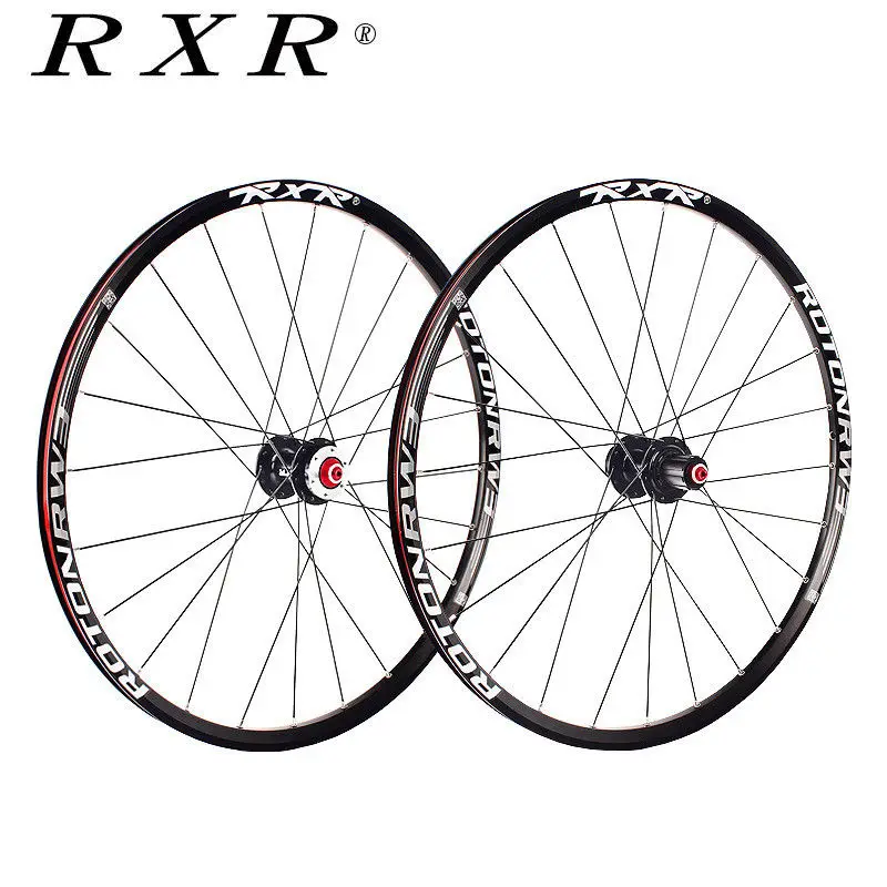 Excellent RXR 26"Mountain Bike Wheels MTB Bicycle Disc Brake Wheelset 7-11 Speed Front Rear Rim Wheelsets Fit Shimano SRAM Cassette 1