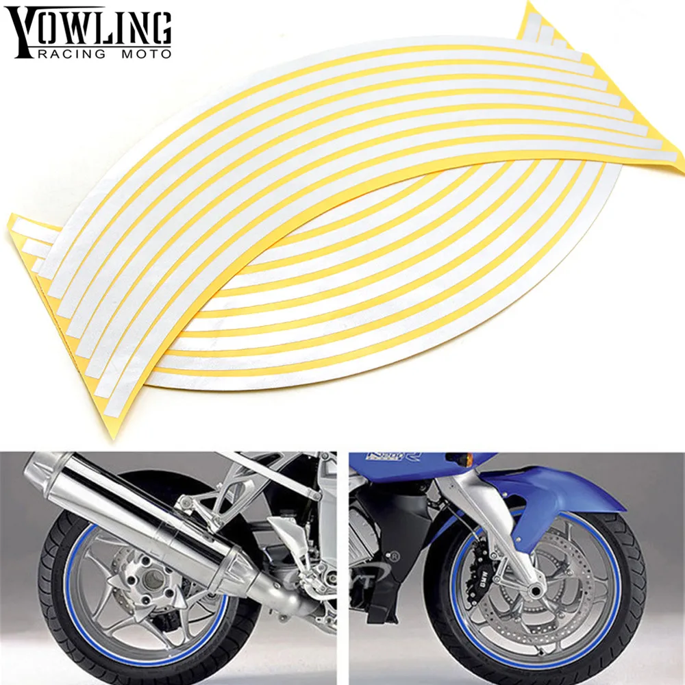 For 1050 1090 1190 1290 Adventure R RC8 Super T ABS Colorful motorcycles wheel stickers Reflective Rim moto Stripe Tape