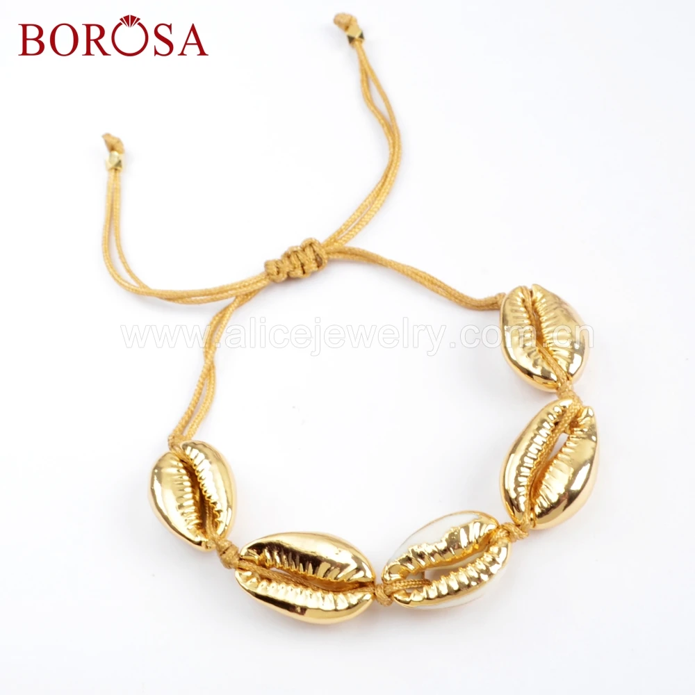 BOROSA 5/10 шт ручной работы пять полностью золотых цветов натуральный Каури