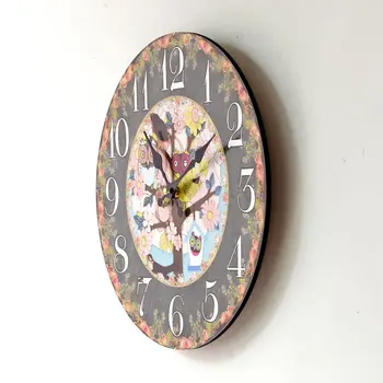

Fashion Watch Electronic Mute Wall Clocks Friends Gifts Pastoral European Wall Clock Wall Stickers Living Room Home Decoration