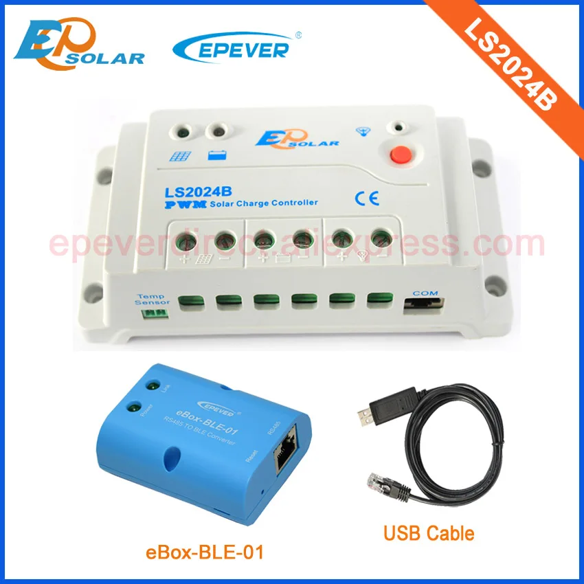 

Solar panel 12v 24v battery charger LS2024B 20A 20amp with USB cable connect and bluetooth function for APP use