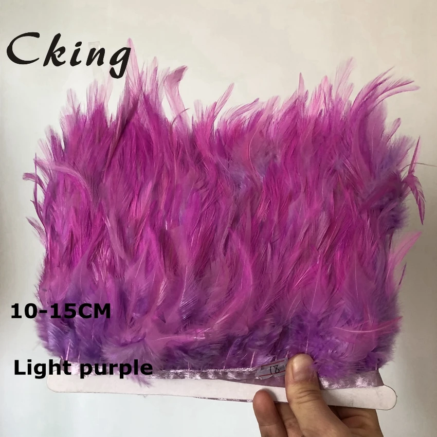 CKing 42 цвета 10 метров петух Hackle перо отделка бахрома 10-15 см 4-6 дюймов седло перо ленты курица отделка из перьев