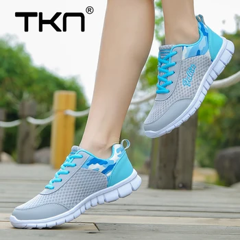 

Women Vulcanized Shoes Spring Outdoor Walking Jogging Lace Up Mesh Breathable Ladies Tenis Feminino Sport Sneakers Shoes 959