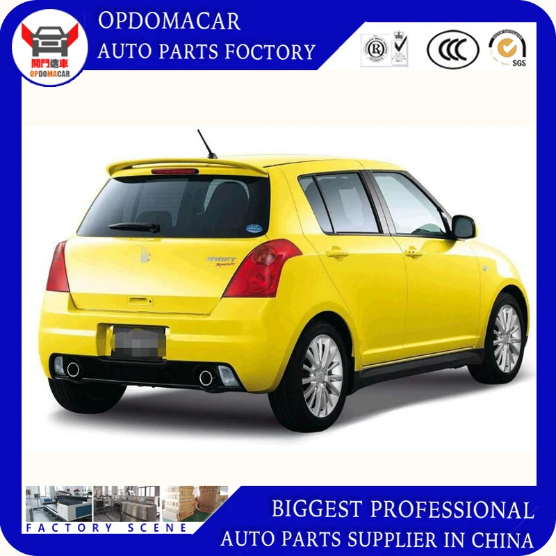 

High quality ABS black white red color or primer color rear roof spoiler for Swift 2005-2010 2011 2012 2013 2014 2015 2016