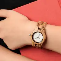 BOBO BIRD Women Watches Ladies Zebra Bamboo Wood Timepiece Casual Ladies Wristwatch relogio feminino B-O29